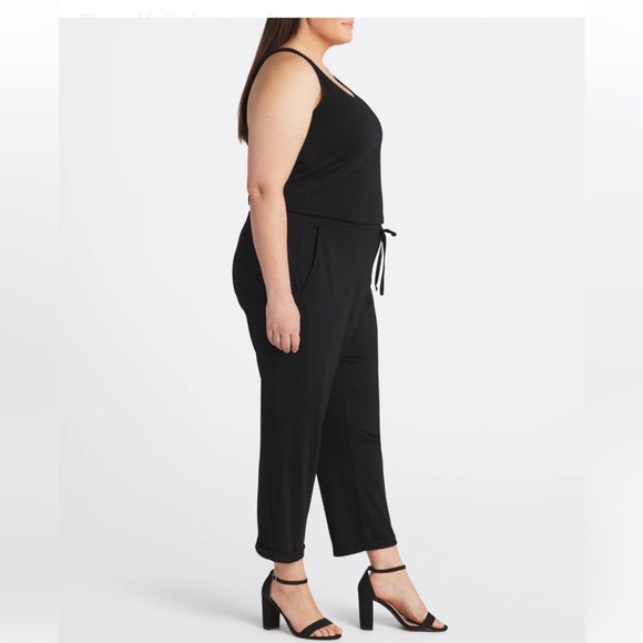 Michael Stars Theo Tank Jumpsuit with Drawstring Black Size 2X - Picture 2 of 14